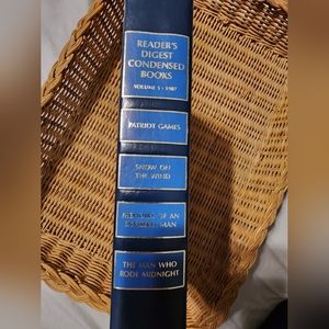 Readers Digest 1987 Vintage Decorative Book Blue Cover Book Stack